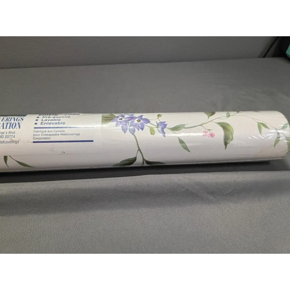 Chesapeake Solid Wallcovering Wallpaper Floral Design Pattern #WQ6403-2